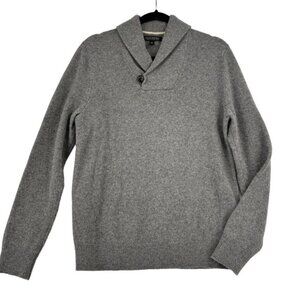 Banana Republic Gray Men's Shawl Collar Button Pull Over Sweater